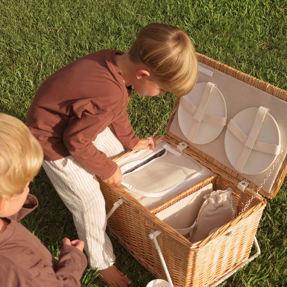 Large Picnic Cooler Basket | Natural