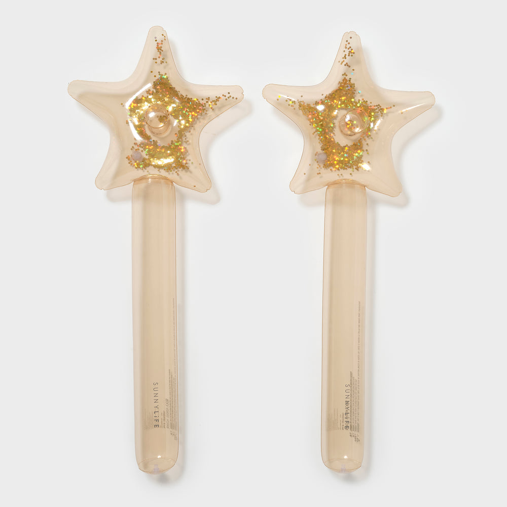 Kids Inflatable Star Wand | Princess Swan Gold