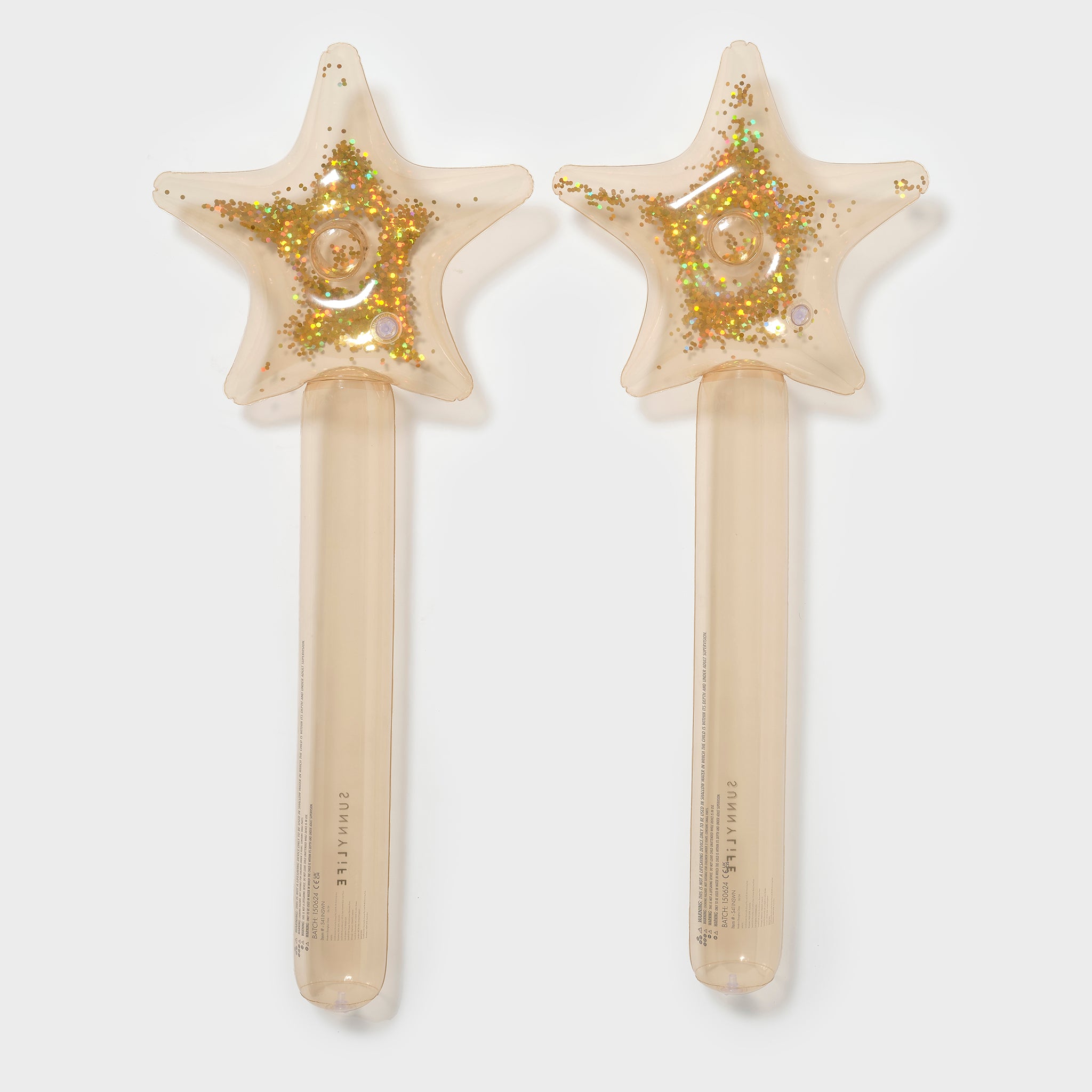 Kids Inflatable Star Wand | Princess Swan Gold