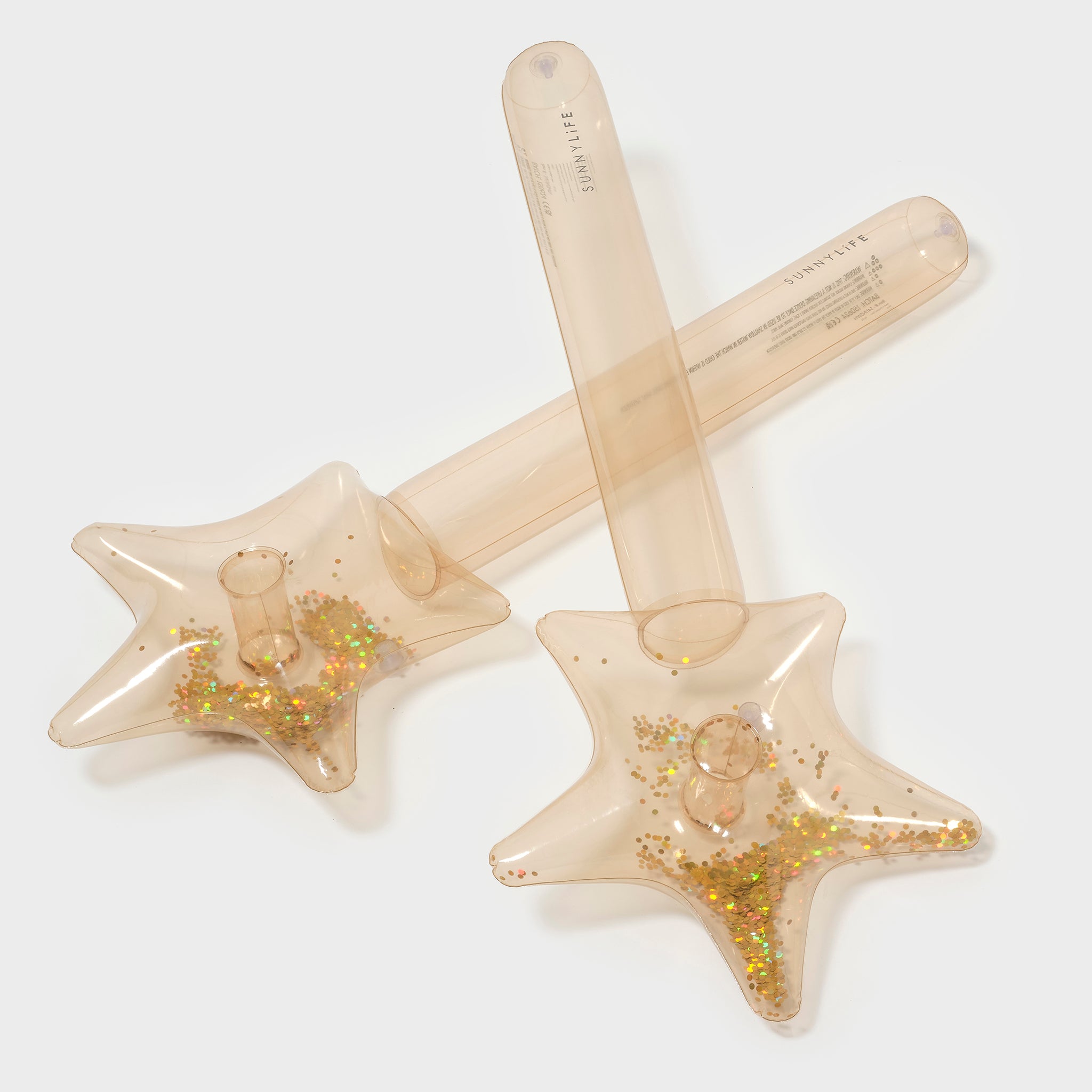 Kids Inflatable Star Wand | Princess Swan Gold