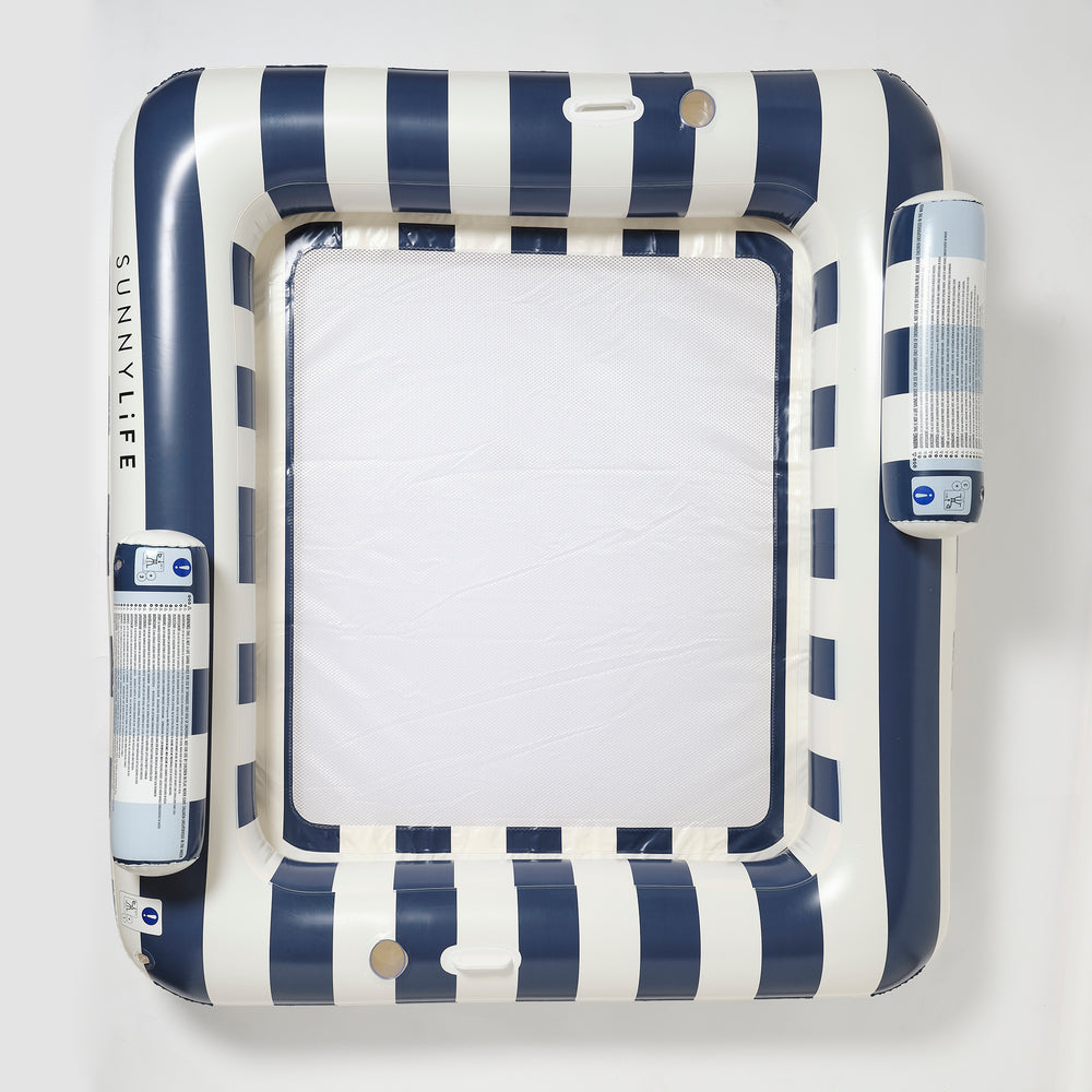 Luxe Twin Hammock Float | Le Weekend Navy Stripe