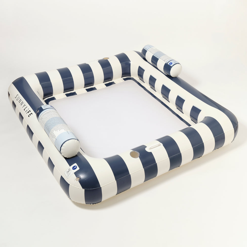 Luxe Twin Hammock Float | Le Weekend Navy Stripe