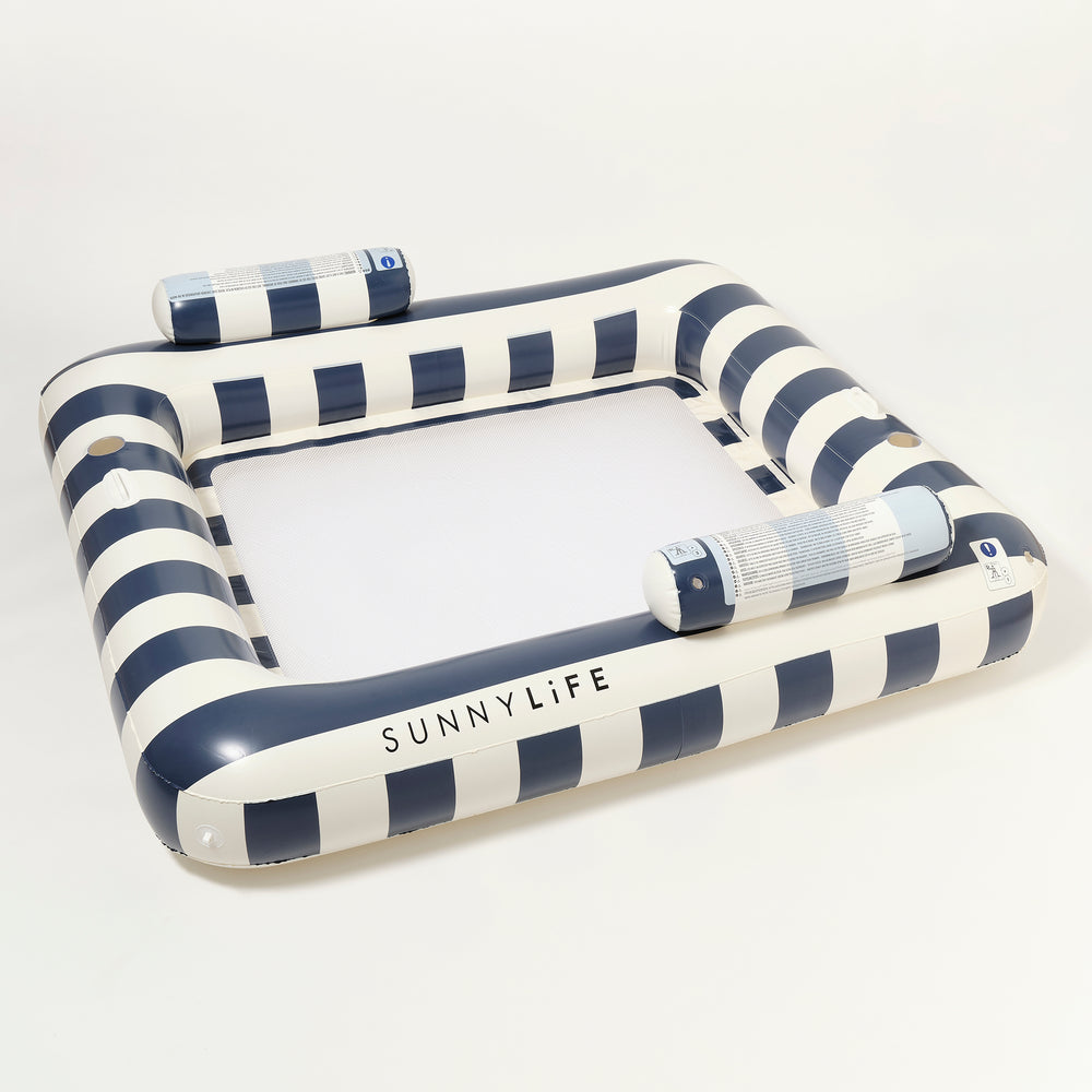 Luxe Twin Hammock Float | Le Weekend Navy Stripe