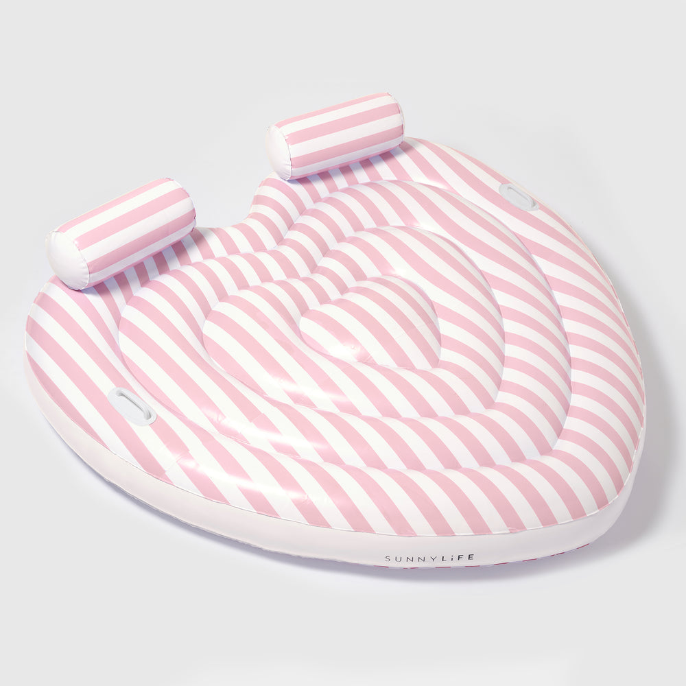 Twin Lie-On Float | Stole My Heart Pink Stripe