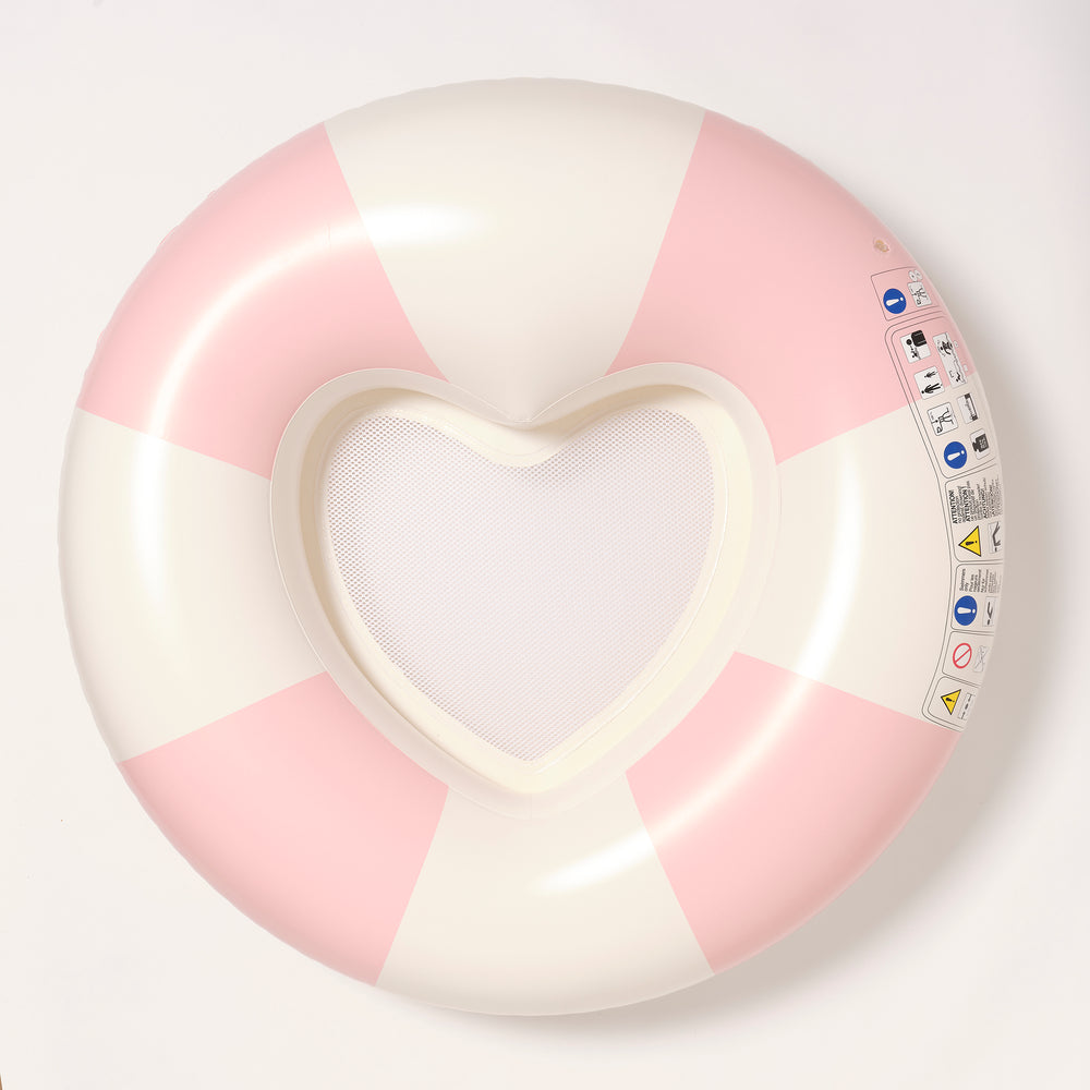 Luxe Pool Ring | Stole My Heart Pink Stripe