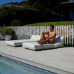 Luxe Lie-On Lounger | La Palma Sage Stripe