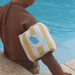 Kids Neoprene Arm Bands | Sid the Seagull Mustard Stripe