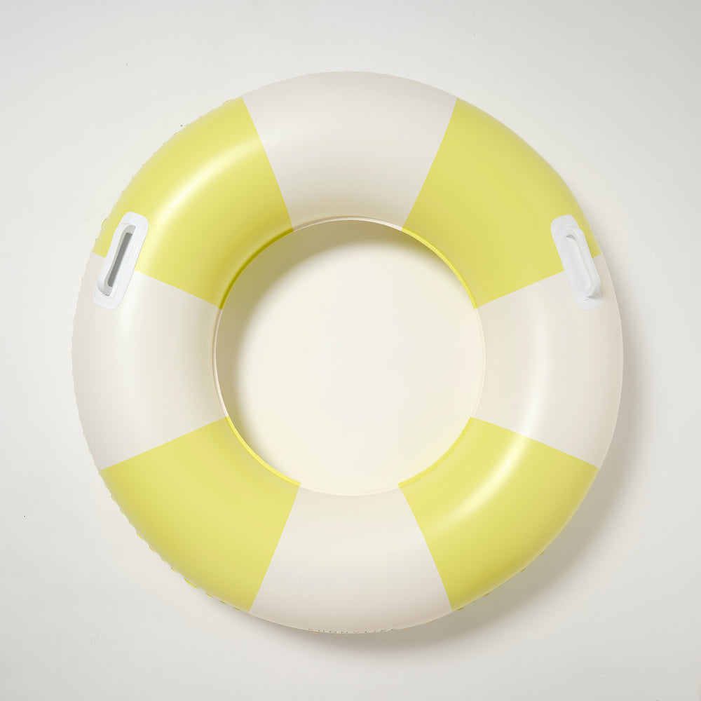 Slim Tube Pool Ring | Tides Out Citrus Stripe