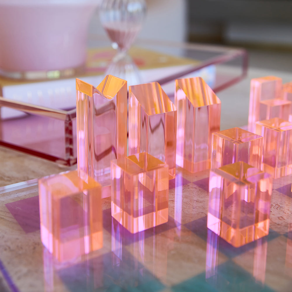 Lucite Chess & Checkers |  Ombre