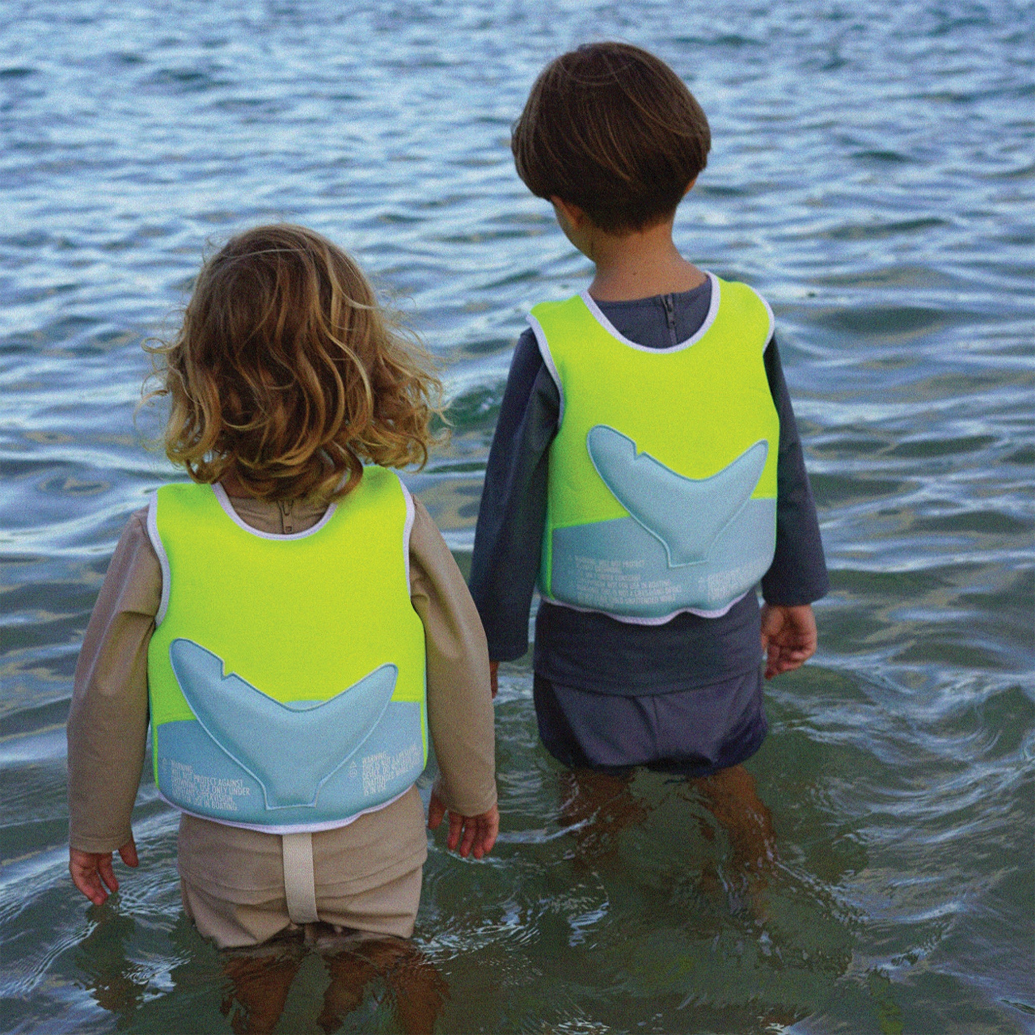 Swim Vest 3-6 | Salty the Shark Aqua Neon Yellow