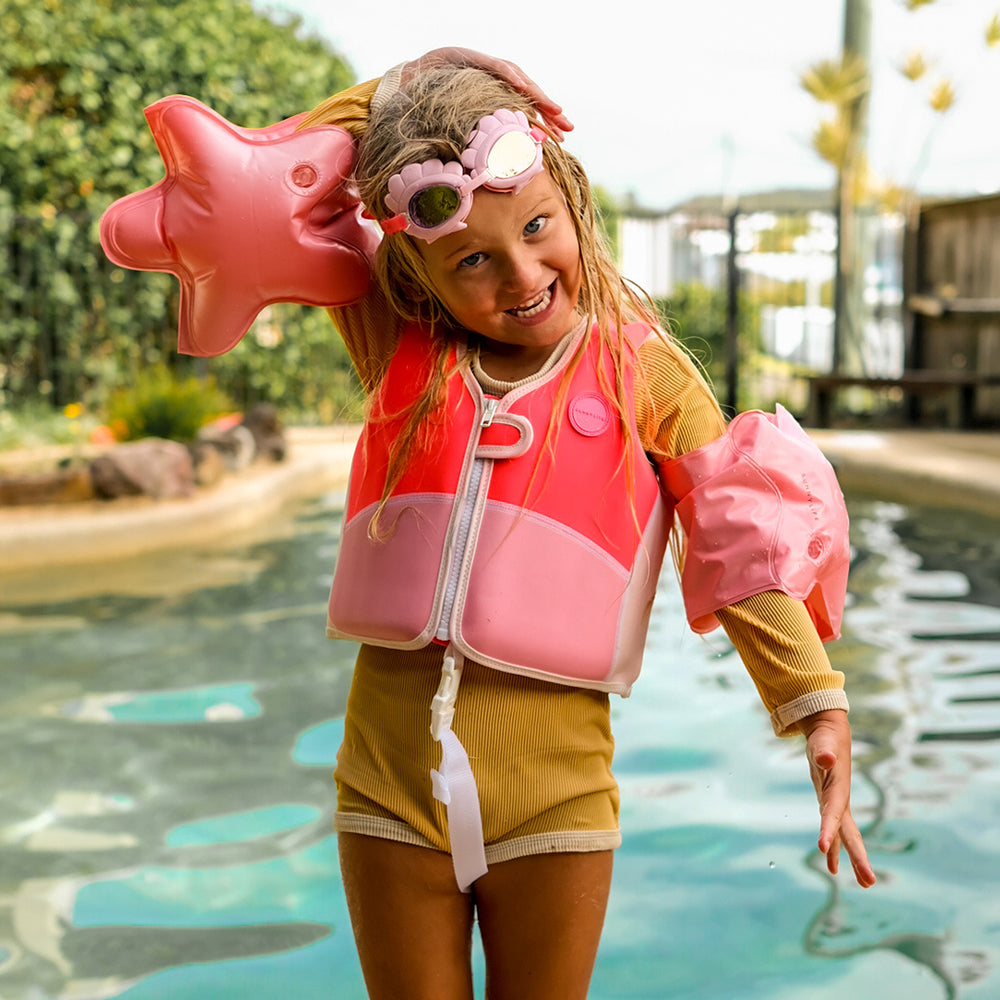 Swim Vest 2-3 | Melody the Mermaid Neon Strawberry