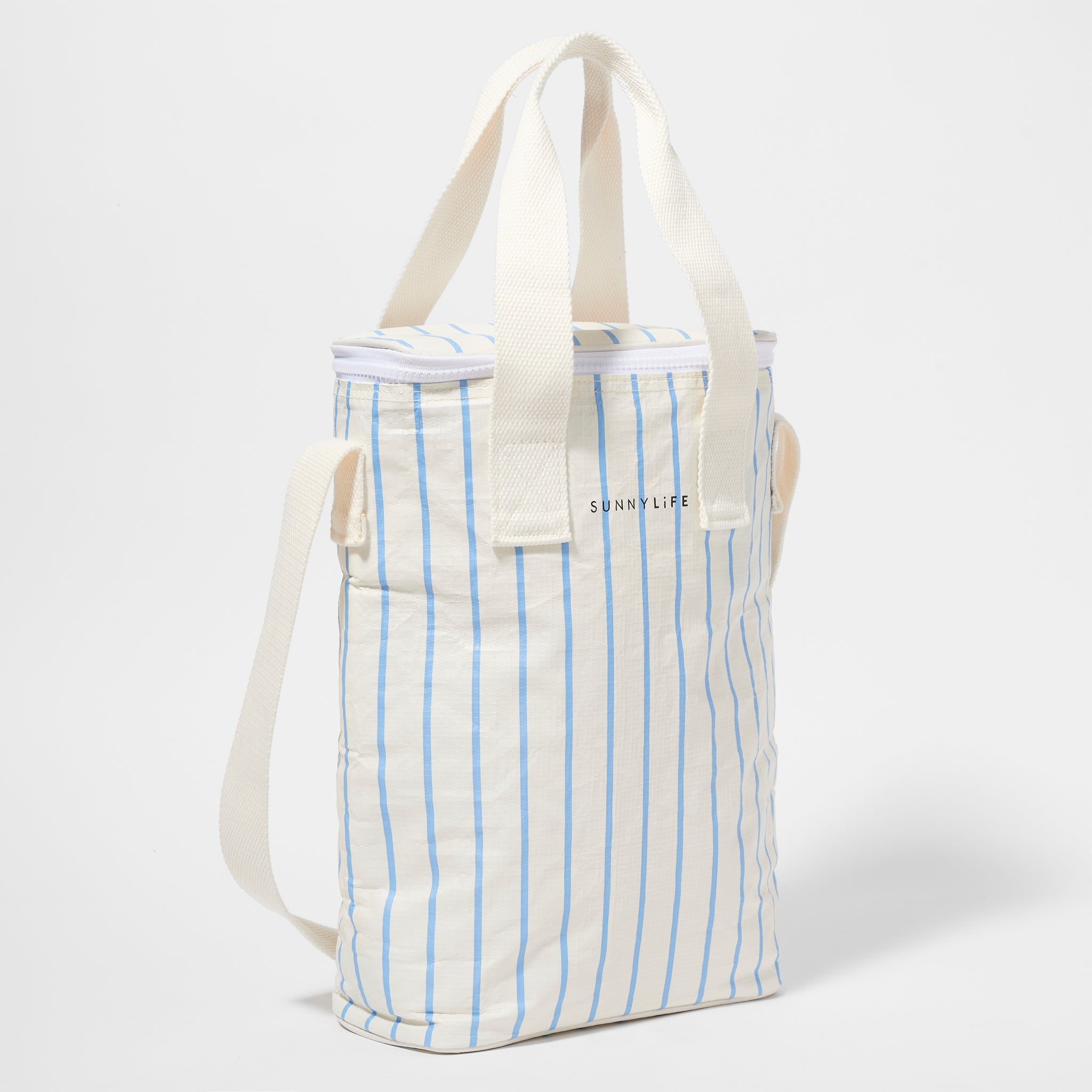 Drinks Cooler Bag | Le Weekend Mid Blue-Cream