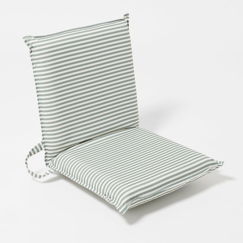 Folding Seat | The Vacay Olive Stripe