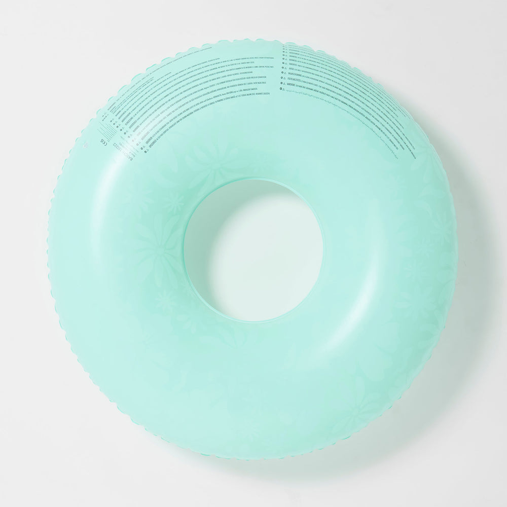 Tube Pool Ring | Floral Seafoam