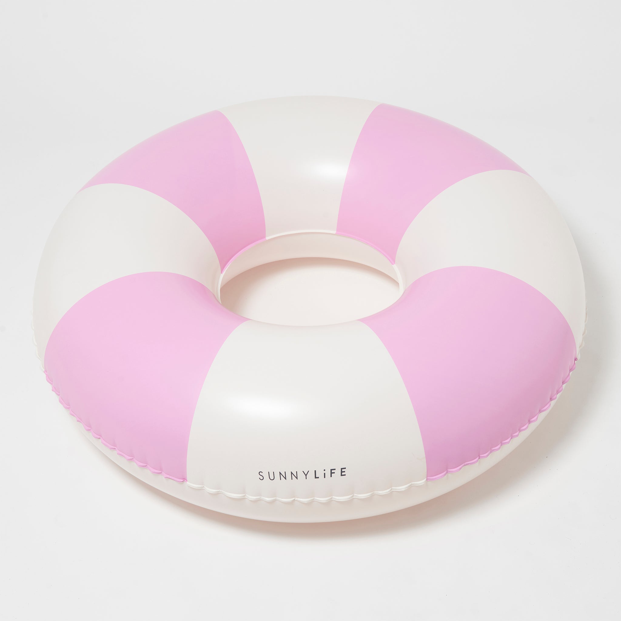 Tube Pool Ring | Bubblegum Pink Stripe