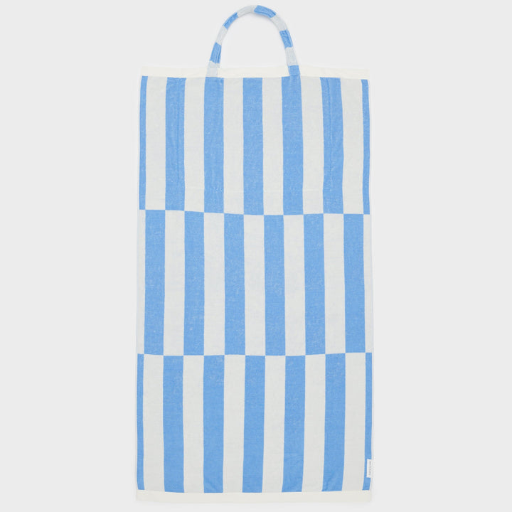 Beach Towel 2-in-1 Tote Bag | Le Weekend Mid Blue Cream