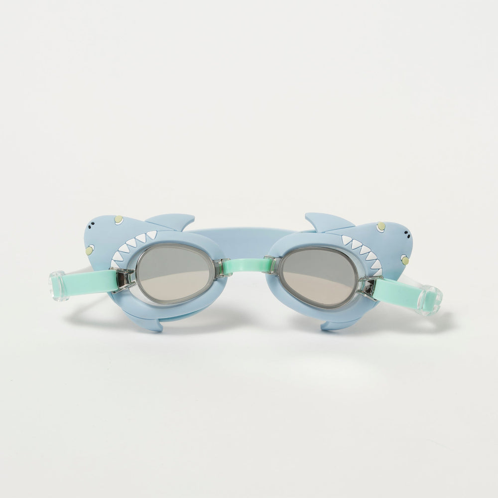 Mini Swim Goggles | Salty the Shark Aqua