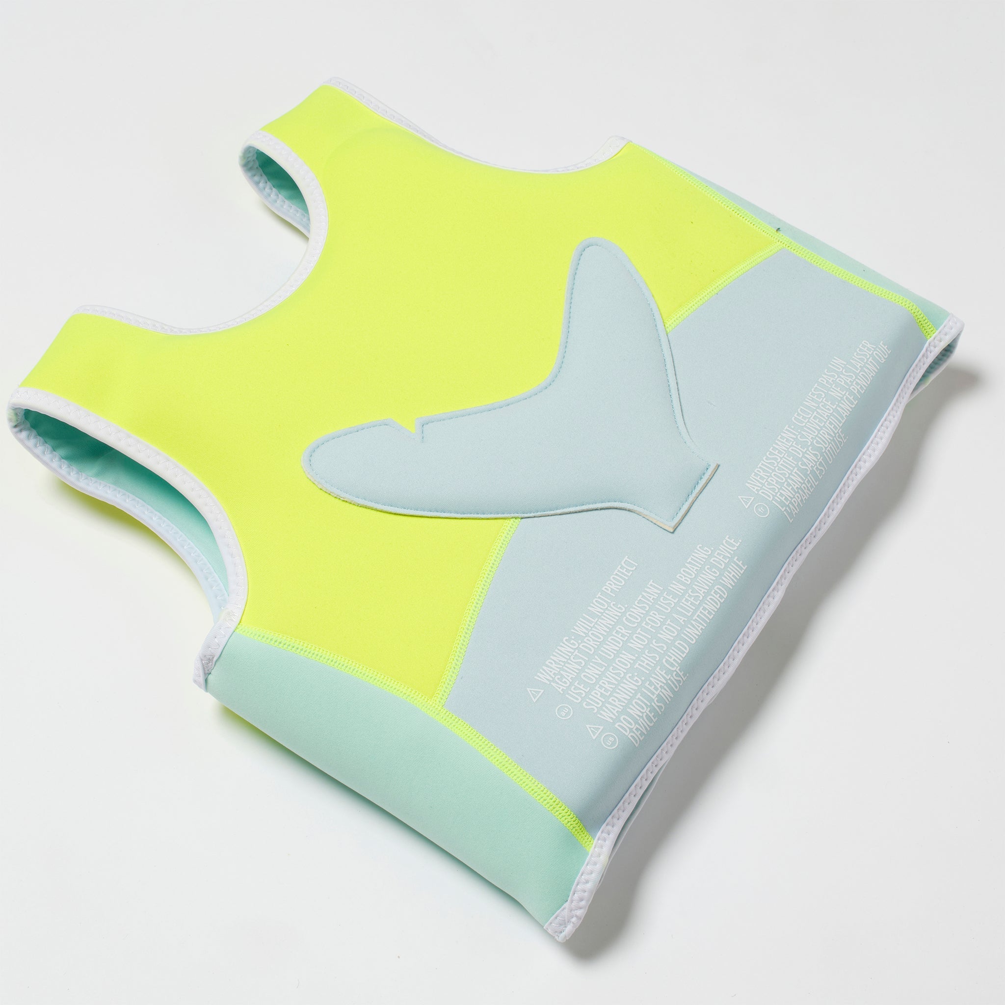 Swim Vest 3-6 | Salty the Shark Aqua Neon Yellow