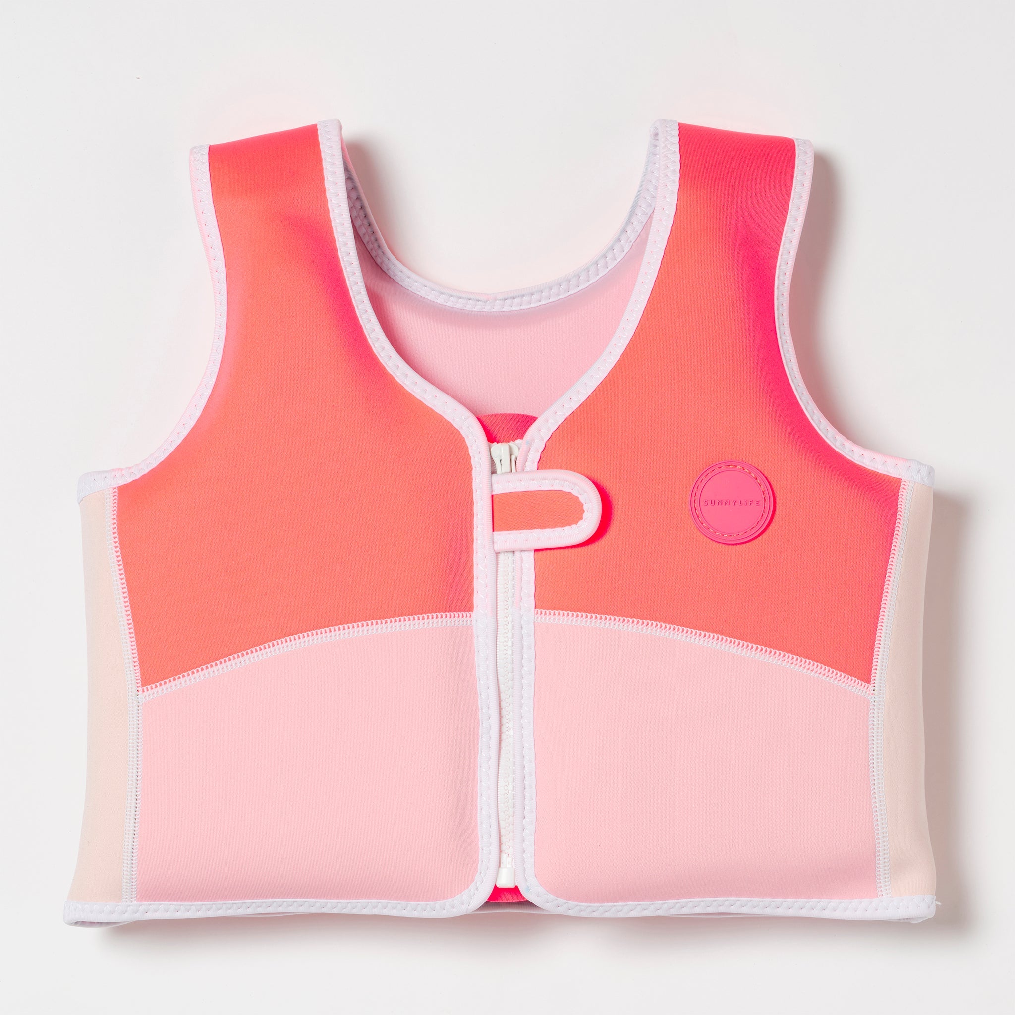 Kids Swim Vest 3-6 | Melody the Mermaid Neon Strawberry