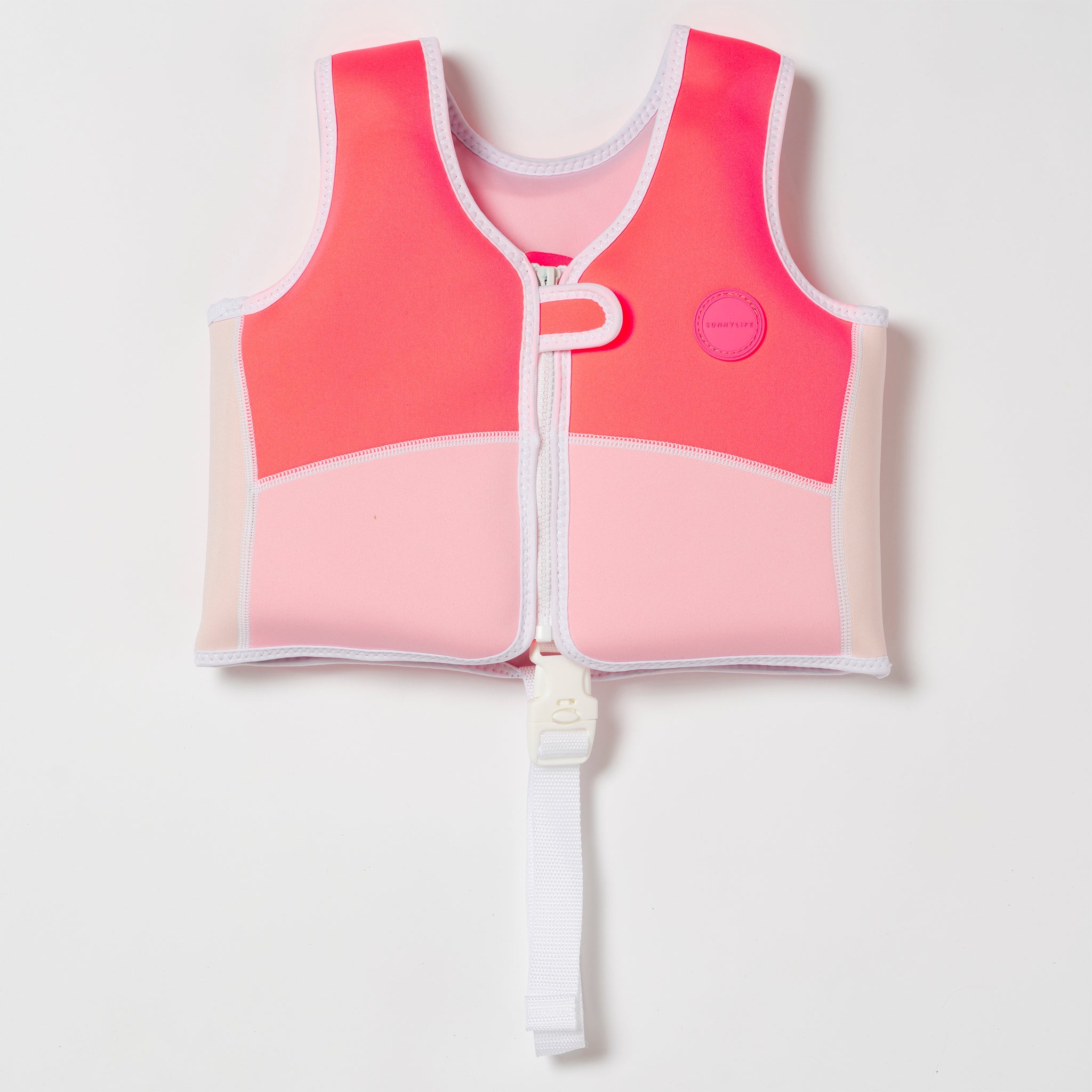 Kids Swim Vest 2-3 | Melody the Mermaid Neon Strawberry