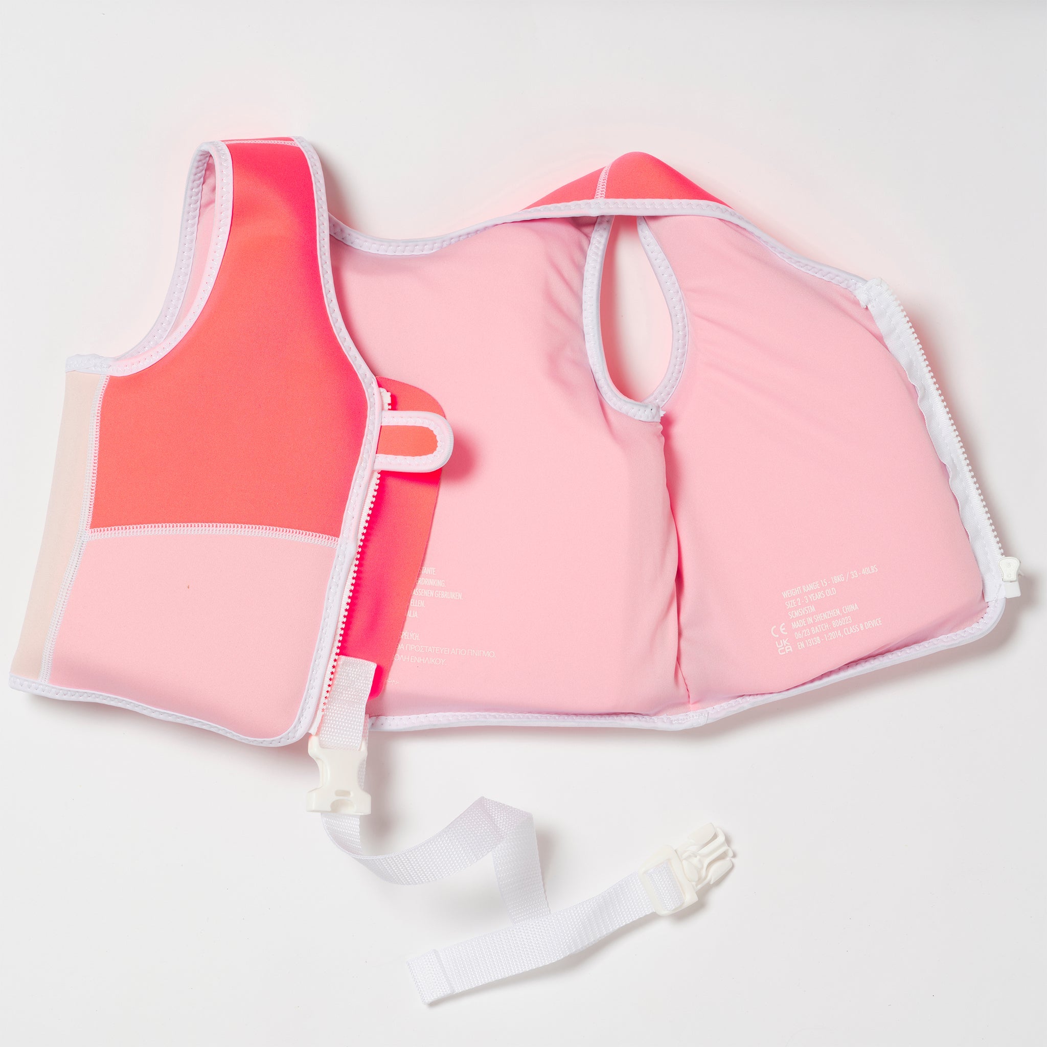 Swim Vest 2-3 | Melody the Mermaid Neon Strawberry